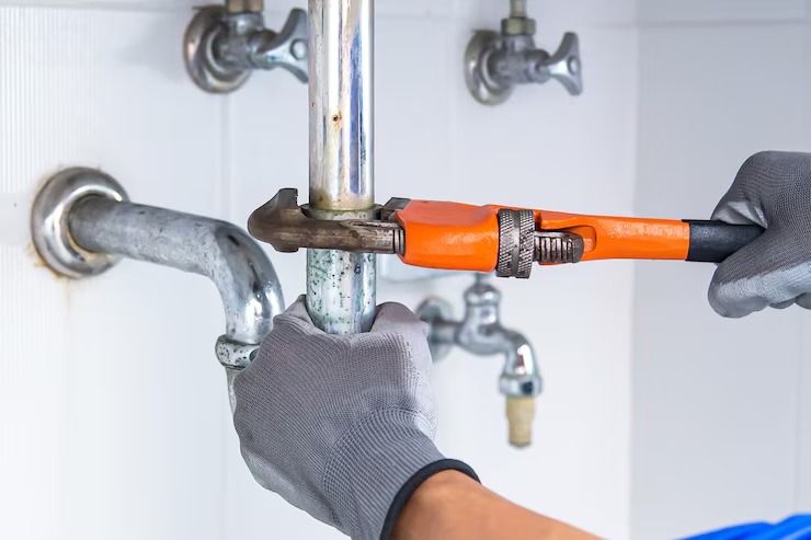 technician-plumber-using-wrench-repair-water-pipe-sink_101448-3926